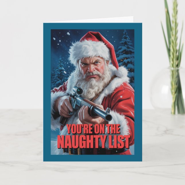 Santa Gun auf der unartigen Liste Zweite Änderung Karte (Vorderseite)
