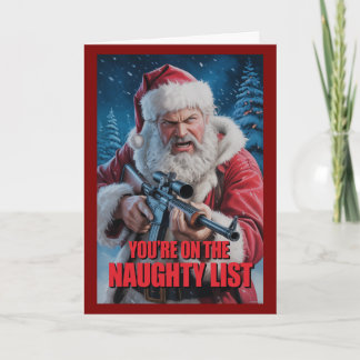 Santa Gun - Du stehst auf der Ungezogen-Liste 2A Karte