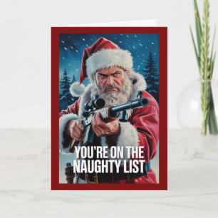 Santa Gun Ungezogene Liste Zweite Änderung Custom Karte