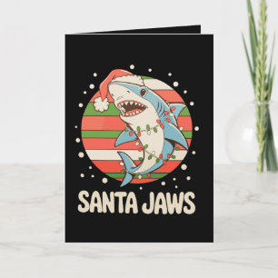 Santa-Hai-Weihnachtslichter Xmas-Feiertag Karte