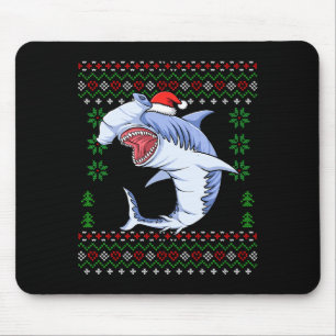 Santa Hammerhai-Shark-Weihnachten hässlicher Weihn Mousepad
