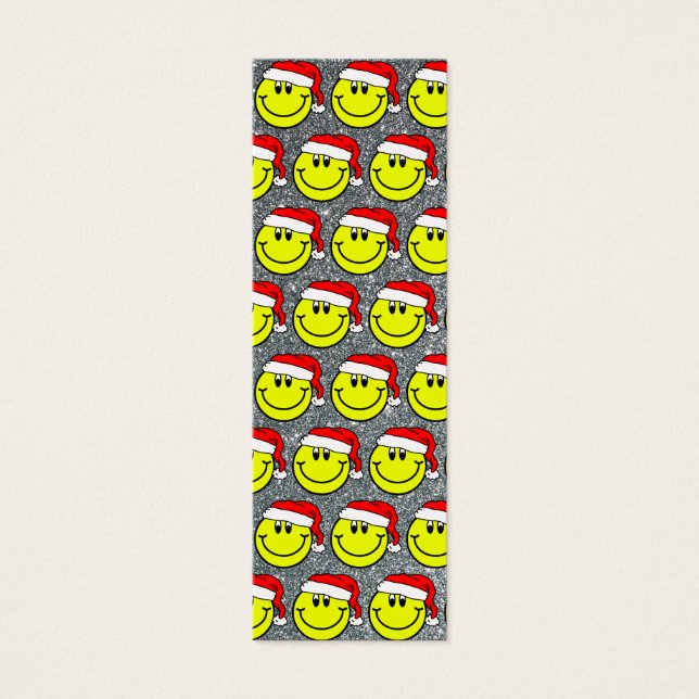Santa Happy lächelnd Gesicht Design Mini-Lesezeich (Vorderseite)