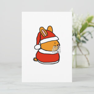 Santa Hase Alt   Süßes Hase Kaninchen Geschenk Feiertagskarte