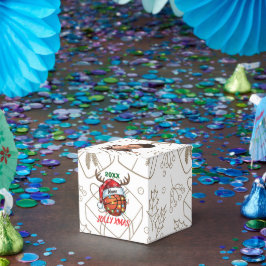  Santa Hat Basketball Reindeer Christmas Fun Sport Geschenkschachtel