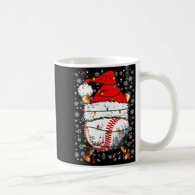 Santa Hat Christmas Baseball Player Srts For Men B Kaffeetasse (Rechts)