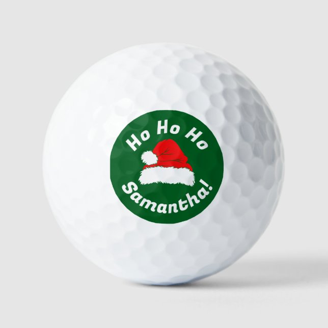 Santa Hat Christmas Golfball (Vorderseite)