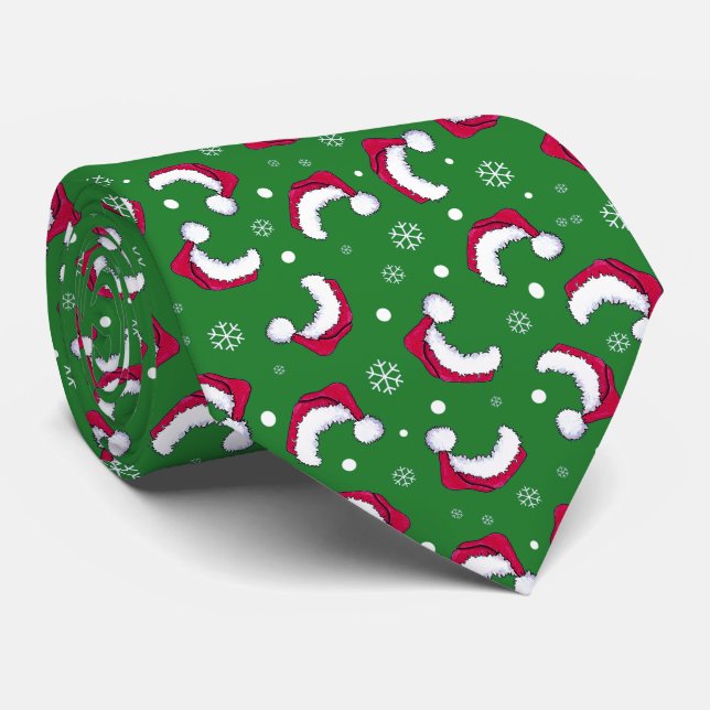 Santa Hat Christmas Neck Tie Krawatte (Gerollt)
