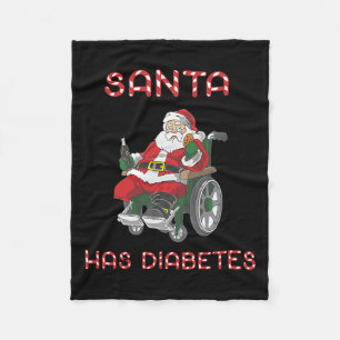 Santa hat Diabetes Weihnachten Fleecedecke