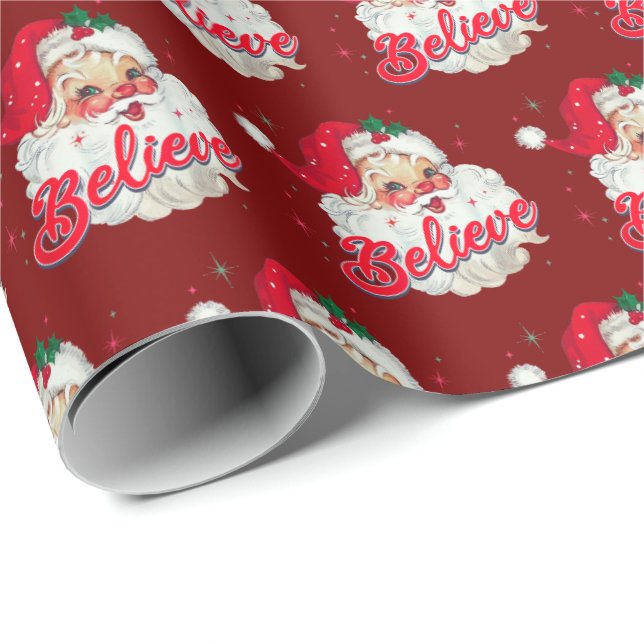 Santa Hat Old Christmas Holiday gift  Geschenkpapier (Rolleneckpunkt)