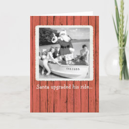 Santa hat seine Weihnachtskarte für den Weihnachts Dankeskarte