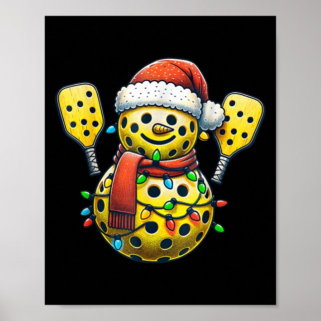 Santa Hat Snowman Family Matching Ckleball Christm Poster (Vorne)