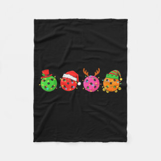 Santa Hat Snowman Xmas Funny Ckleball Lover Christ Fleecedecke