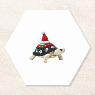 Santa Hat Tortoise - Vintage Sea Turtle Xmas Ugly  Untersetzer
