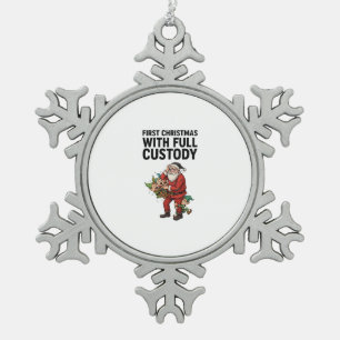 Santa hat volles Sorgerecht Elfen Feiertag Lustige Schneeflocken Zinn-Ornament