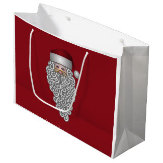 Santa Head mit Curry Bart Große Geschenktüte