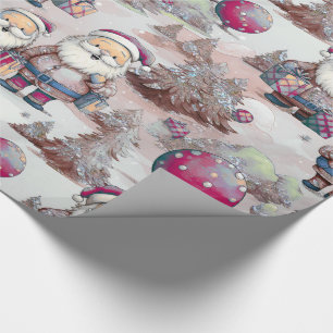 Santa Helpers Elegantes Weihnachtswrapping Paper Geschenkpapier
