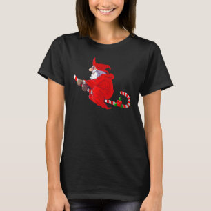 Santa Hexe Candy Cane Weihnachtshexe Weihnachtsman T-Shirt