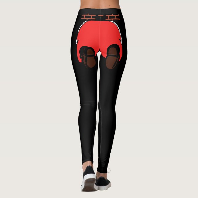 Santa Hintern Leggings Black (Rückseite)