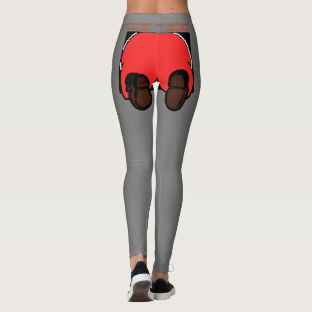 Santa Hintern Leggings Gray (Rückseite)