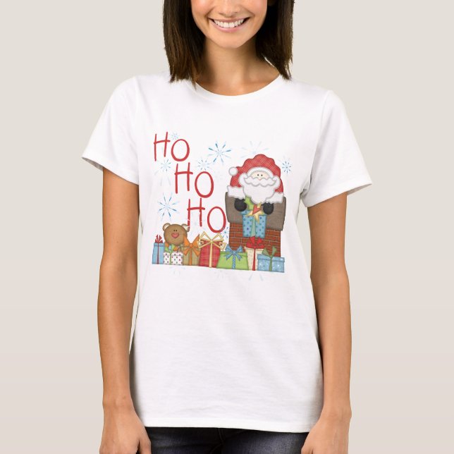 Santa Ho Ho Tshirts und Geschenke (Vorderseite)