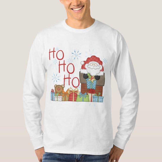 Santa Ho Ho Tshirts und Geschenke (Vorderseite)
