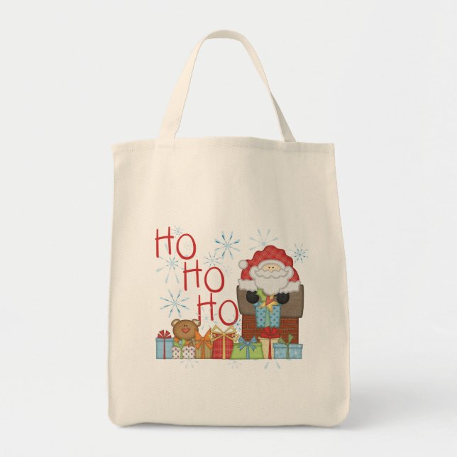 Santa Ho Ho Tshirts und Geschenke Tragetasche (Vorne)