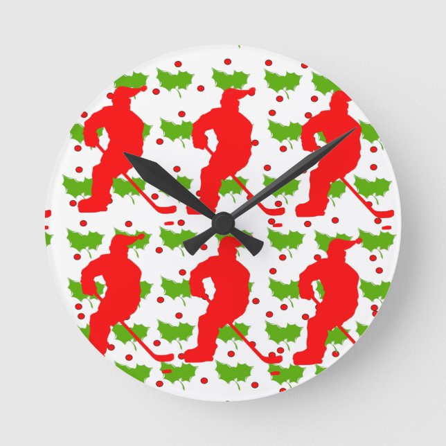 SANTA HOCKEY RUNDE WANDUHR (Vorderseite)
