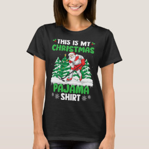 Santa Hockey Spieler Xmas Sportarten Dies Ist Weih T-Shirt