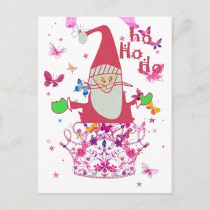 Santa Hoharo ! Love Infinity Butterfly Postkarte