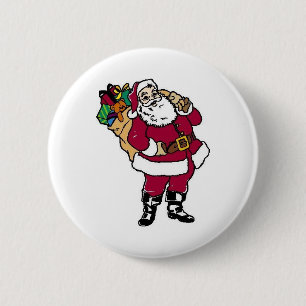 Santa Holds Toys Button