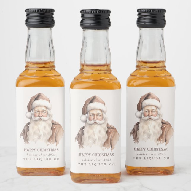 Santa Holiday Favoriten Mini Liquor Flaschen Etike Alkoholflaschenetikett (Flaschen)