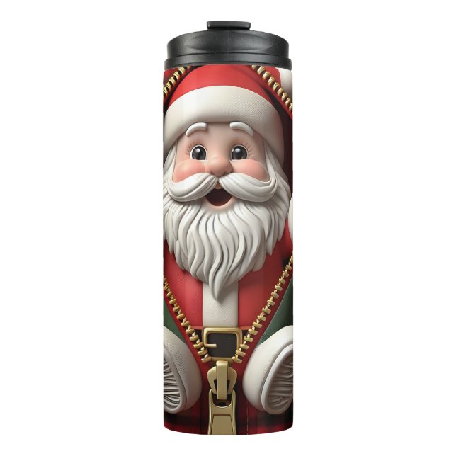 Santa Holiday Travel Tumbler Thermosbecher (Vorderseite)