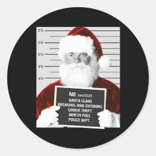 Santa Hot Santa Claus im Gefängnis Runder Aufkleber