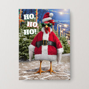Santa Huhn Button