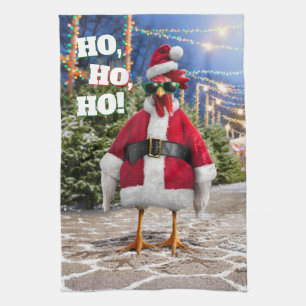 Santa Huhn Geschirrtuch