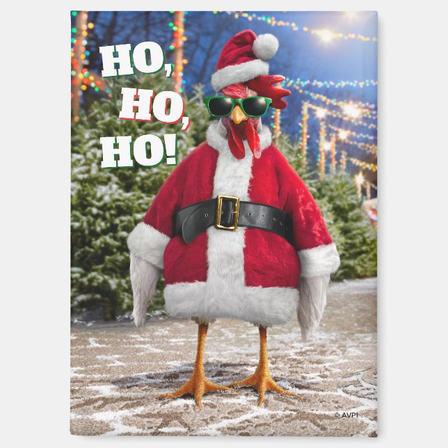 Santa Huhn Magnet (Vorderseite)