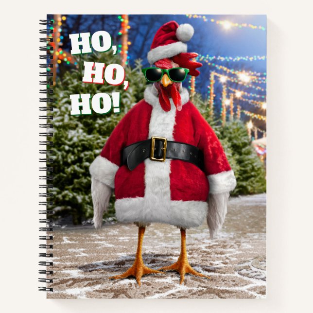 Santa Huhn Notizbuch (Vorderseite)