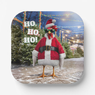 Santa Huhn Pappteller