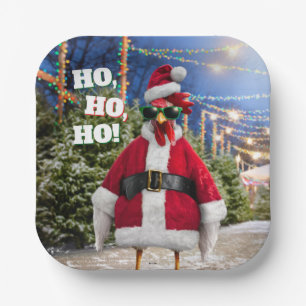 Santa Huhn Pappteller