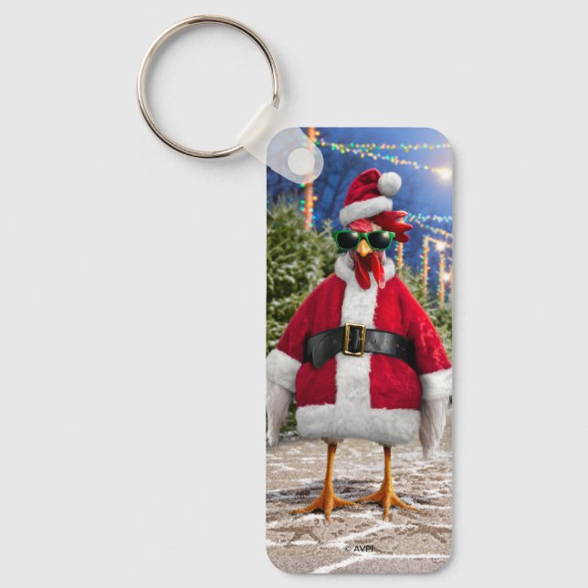 Santa Huhn Schlüsselanhänger (Vorderseite)