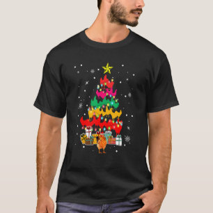 Santa Huhn Weihnachtsbaum Geschenkboxen Huhn T-Shirt