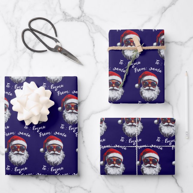 Santa-Hut-Geschenkverpackung, benutzerdefinierter  Geschenkpapier Set (Vorderseite)