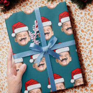 Santa-Hut-Gesicht Geschenkpapier, Benutzerdefinier Geschenkpapier
