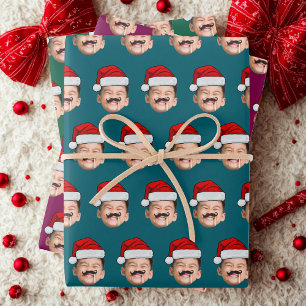 Santa-Hut-Gesicht Geschenkpapier, Benutzerdefinier Geschenkpapier Set