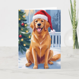Santa Hut Labrador Frohe Weihnachten Hunde Maler