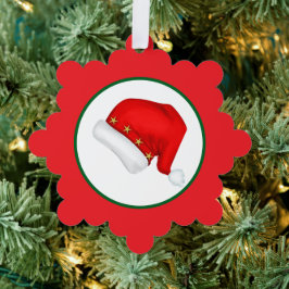 Santa Hut Ornament Karte