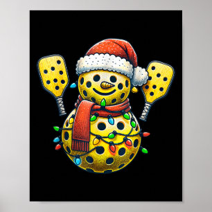 Santa Hut Schneemann Familie passende Ckleball Wei Poster