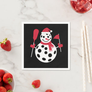 Santa-Hut-Schneemann-Familie-Weihnachten-passende Serviette