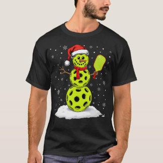 Santa Hut Schneemann Weihnachten Lustiger Pickleba T-Shirt