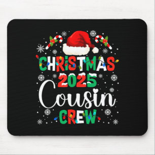 Santa Hut Weihnachten 2025 Cousin Crew Xmas passen Mousepad